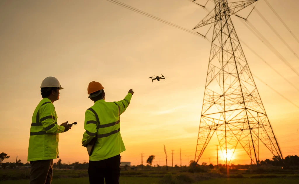 drone inspection of power line